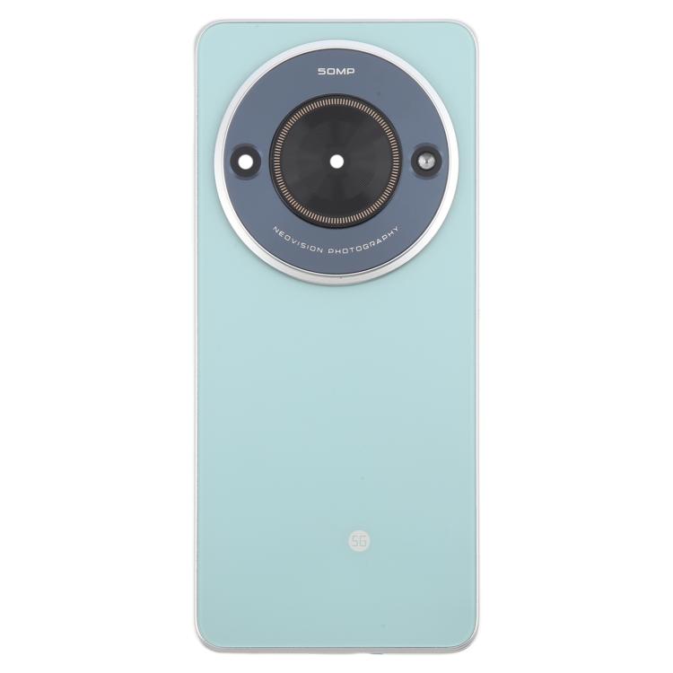 For ZTE Blade A75 5G Z2357N / Blade V60 Smart Glass Battery Back Cover with Middle Frame / Camera Lens Cover - Green
