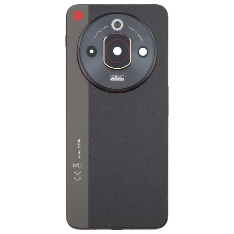 For ZTE nubia Focus Pro Z2351N Glass Battery Back Cover with Middle Frame / Camera Lens Cover - Black