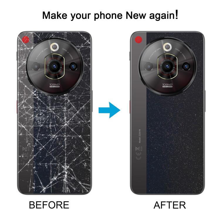 For ZTE nubia Focus Pro Z2351N Glass Battery Back Cover with Middle Frame / Camera Lens Cover - Black