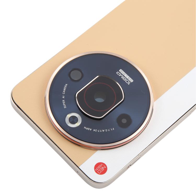 For ZTE nubia Focus Pro Z2351N Leather Battery Back Cover with Middle Frame / Camera Lens Cover - Gold