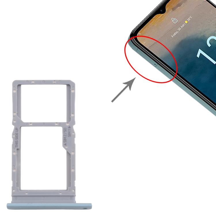 For Nokia G22 Original SIM Card Tray + SIM Card Tray / Micro SD Card Tray  - Blue