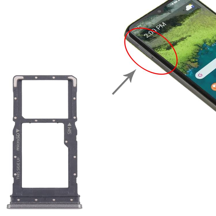 For Nokia C110 Original SIM Card Tray + Micro SD Card Tray  - Black