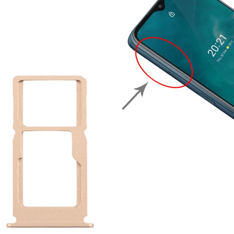 For Nokia G50 Original SIM Card Tray + SIM Card Tray / Micro SD Card Tray