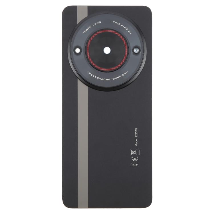 For ZTE nubia Focus Glass Battery Back Cover with Adhesive / Camera Lens Cover - Black