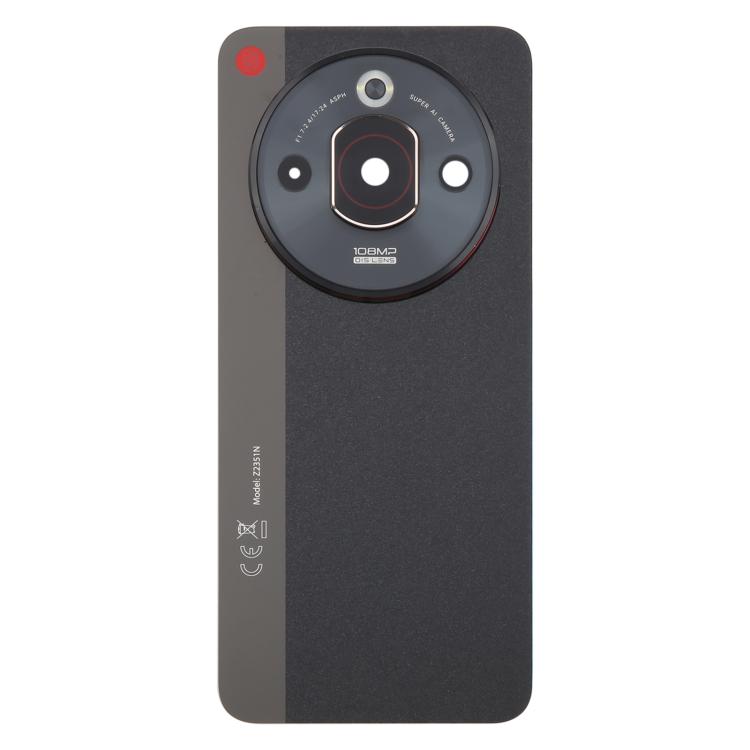 For ZTE nubia Focus Pro Z2351N Glass Battery Back Cover with Adhesive / Camera Lens Cover - Black