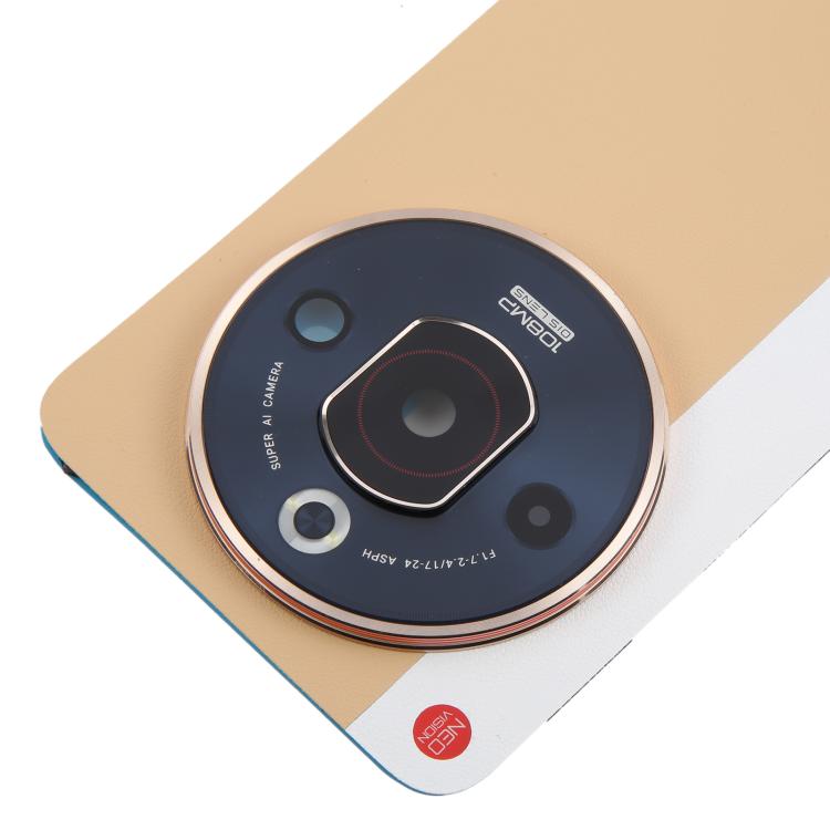 For ZTE nubia Focus Pro Z2351N Leather Battery Back Cover with Adhesive / Camera Lens Cover - Gold