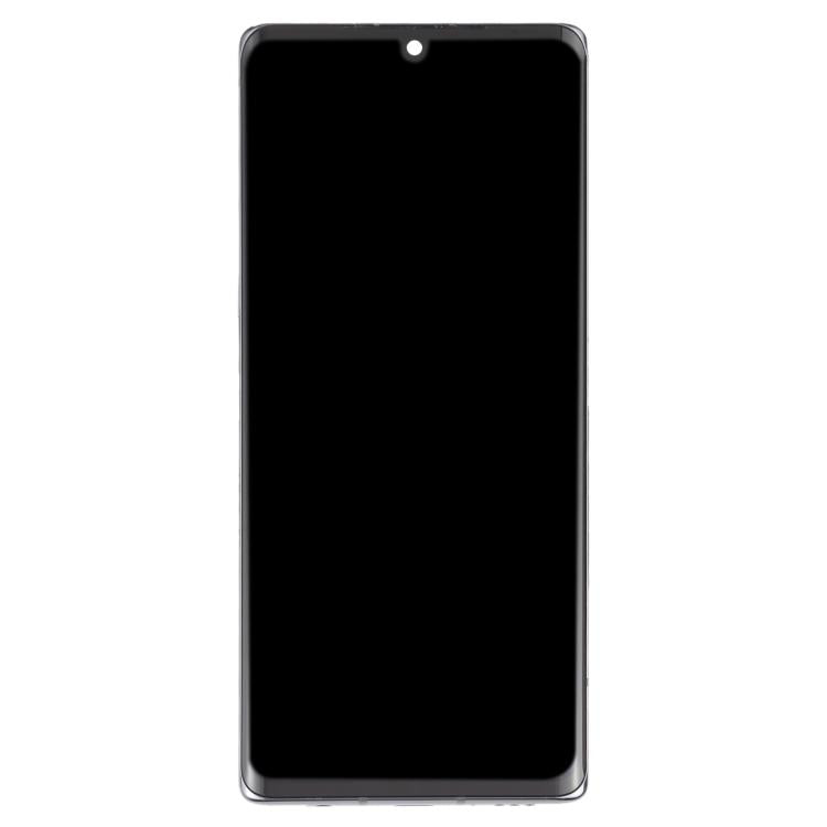 For LG Velvet 5G US Version Original LCD Screen Digitizer Full Assembly with Frame  - Silver