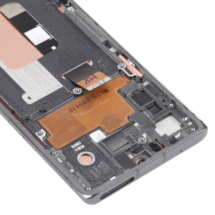 For LG Velvet 5G US Version Original LCD Screen Digitizer Full Assembly with Frame  - Silver