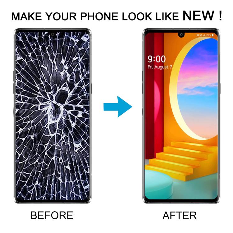 For LG Velvet 5G US Version Original LCD Screen Digitizer Full Assembly with Frame  - Silver