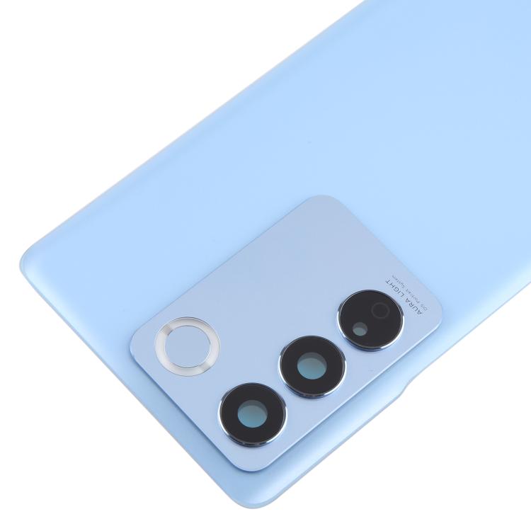 For vivo V27 / V27 Pro Battery Back Cover with Camera Lens Frame - Blue