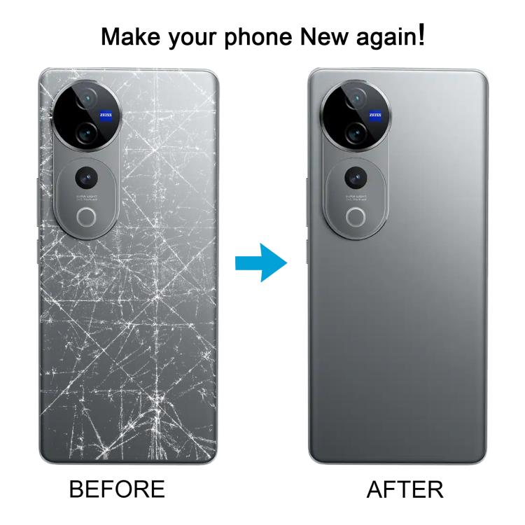 For vivo V40 Pro Battery Back Cover with Camera Lens Frame - Gray