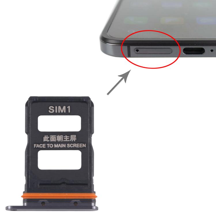 For Xiaomi Mix Flip Original SIM Card Tray + SIM Card Tray  - Black