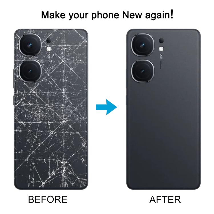 For vivo iQOO Neo9 Pro Battery Back Cover with Camera Lens Frame - Black