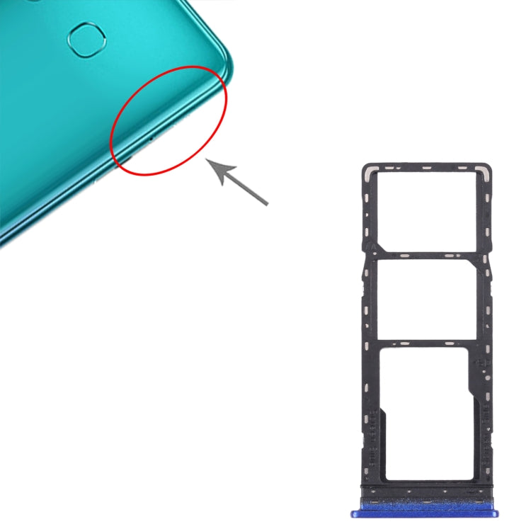 For Infinix Hot 9 Pro SIM Card Tray + SIM Card Tray + Micro SD Card Tray
