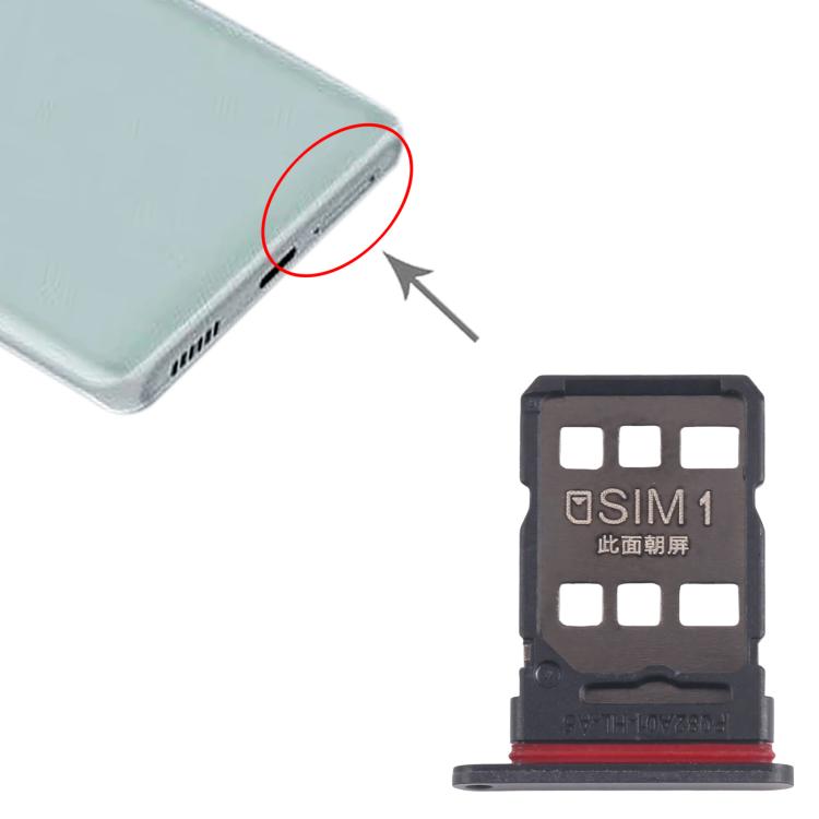 For ZTE nubia Z50 NX711J SIM + SIM Card Tray  - Black