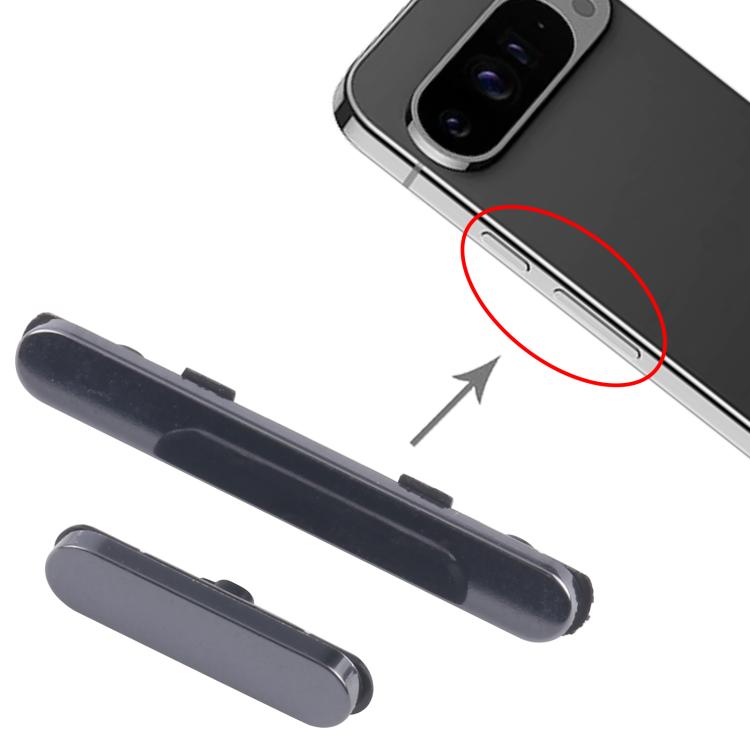 For Google Pixel 9 Pro XL Power Button and Volume Control Button  - Black