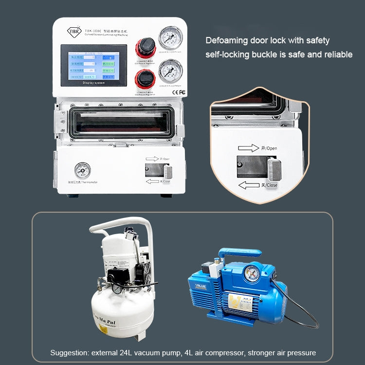 TBK-108C LCD Screen Refurbish Laminator Machine Vacuum OCA Laminating Machine, U