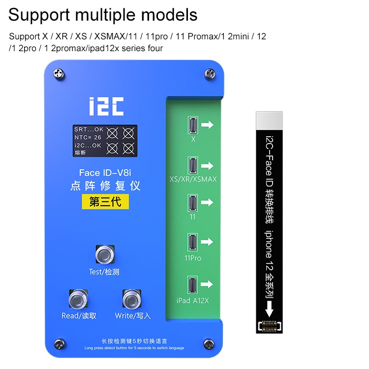 i2C IFace-V8i 3rd Face ID Dot Matrix Projection Repair Programmer For iPhone X-12 Pro max