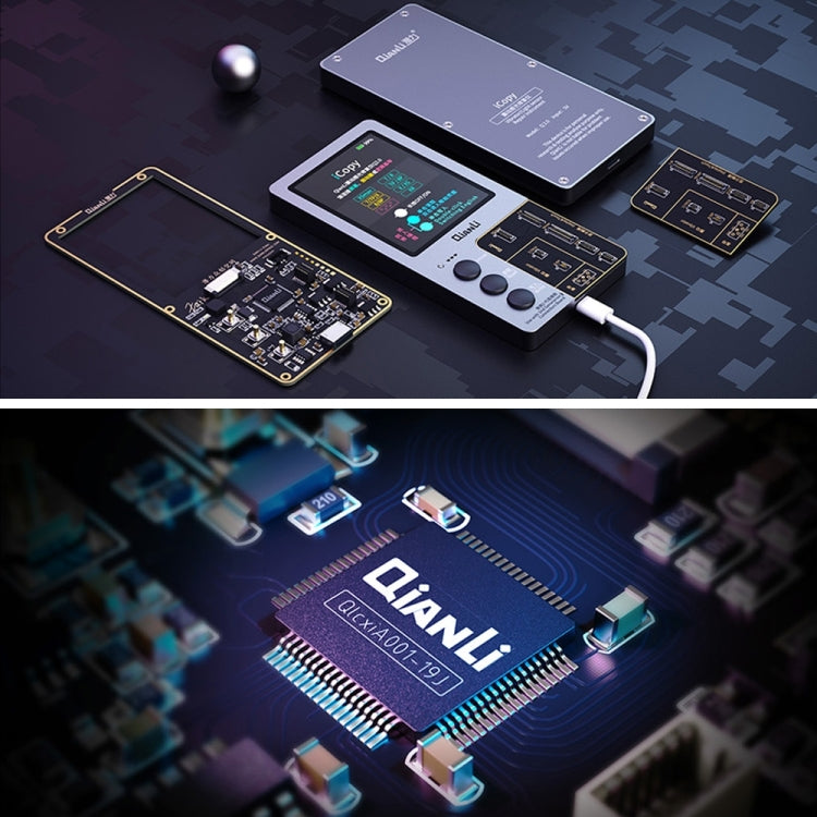For iPhone 6 - 14 Pro Max 3 in 1 Qianli iCopy Plus 2.2 Repair Detection Programmer Set, Plug: