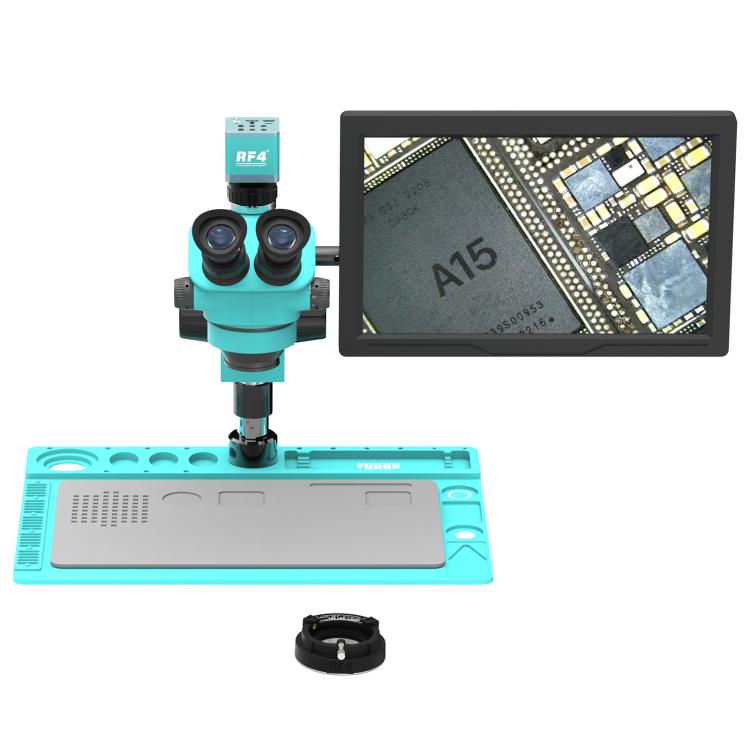 RF4 RF7050TVD2-4KC1-M156 7-50X Electronic Trinocular Microscope with 15.6-inch 4K Monitor & 4K Camera