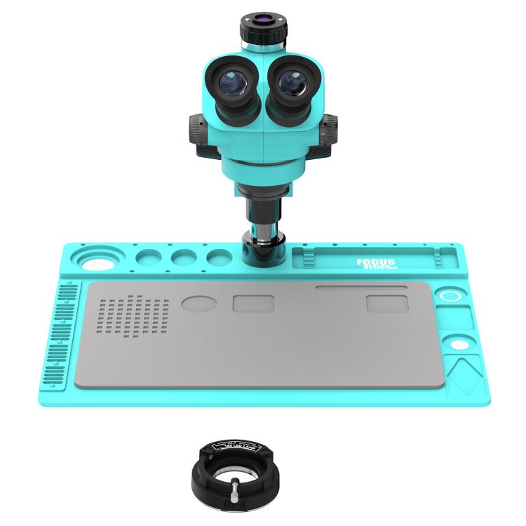 RF4 RF7050TVD2 7-50X Synchronous Zoom Trinocular Stereo Microscope with Aluminum Alloy Big Base