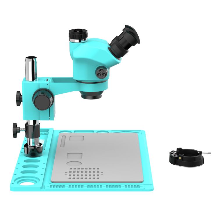 RF4 RF7050TVD2 7-50X Synchronous Zoom Trinocular Stereo Microscope with Aluminum Alloy Big Base