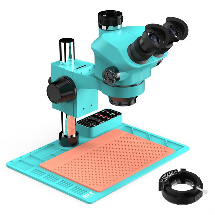 RF4 RF-7050TVA9 7X-50X Synchronous Zoom Trinocular Stereo Microscope with USB Charging Station