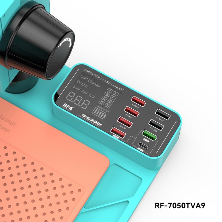 RF4 RF-7050TVA9 7X-50X Synchronous Zoom Trinocular Stereo Microscope with USB Charging Station