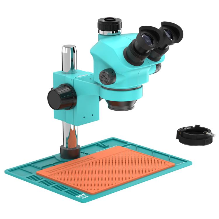 RF4 RF-7050-PO4 7.0X-50X Trinocular Stereo Microscope with PO4 Aluminum Alloy Base