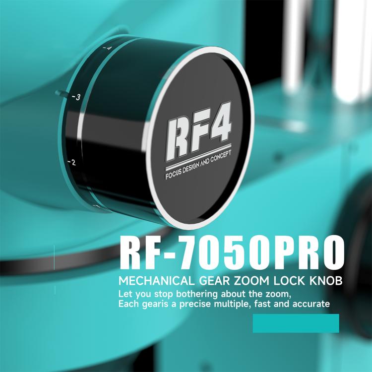RF4 RF7050Pro 7-50X Synchronous Zoom Trinocular Stereo Microscope with Aluminum Alloy Base