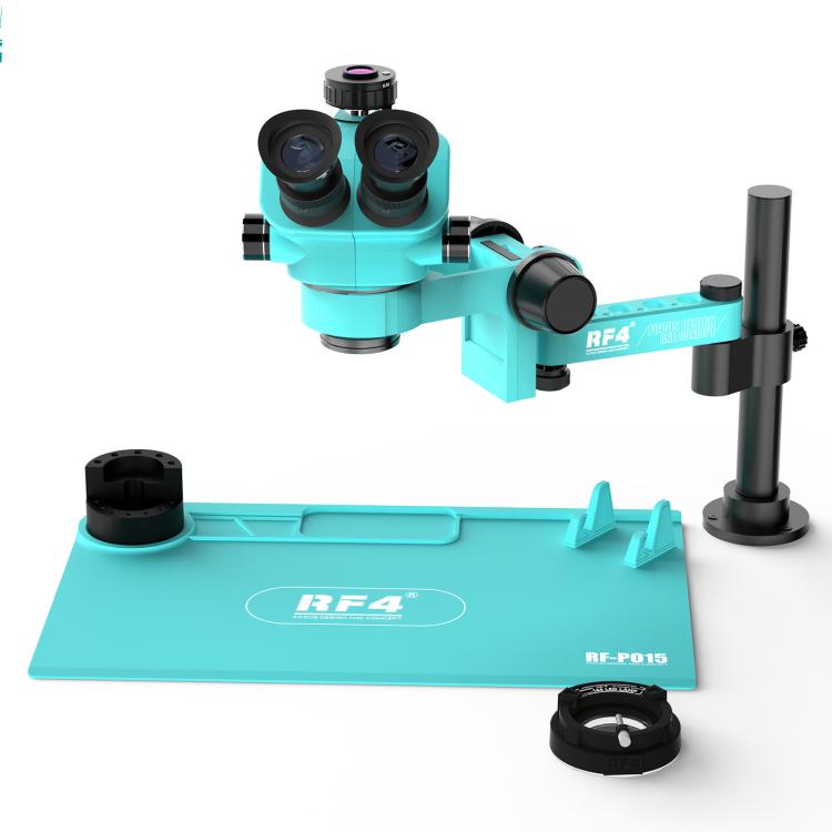 RF4 RF7050PRO-FO19 360 Degree Adjustable Universal Telescopic Rotating Lifting Microscope with Silicone Pad