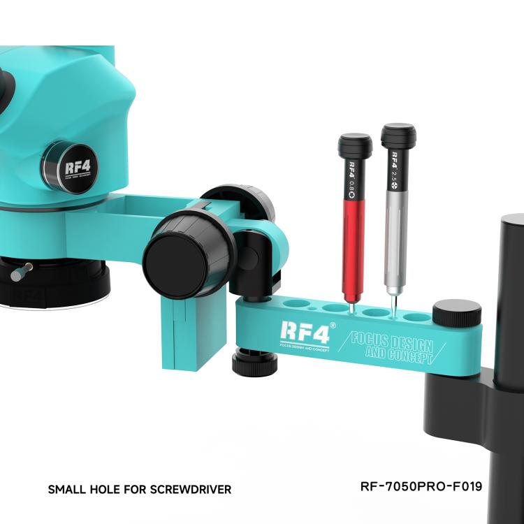 RF4 RF7050PRO-FO19 360 Degree Adjustable Universal Telescopic Rotating Lifting Microscope with Silicone Pad