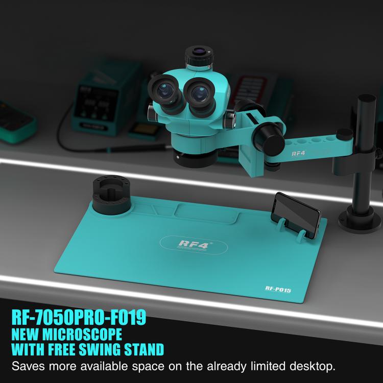RF4 RF7050PRO-FO19 360 Degree Adjustable Universal Telescopic Rotating Lifting Microscope with Silicone Pad