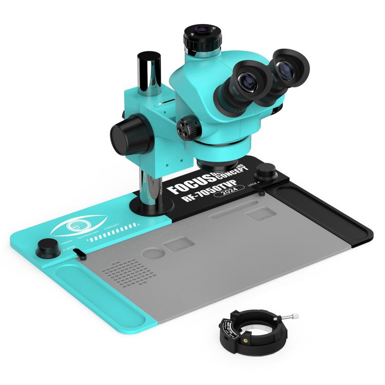 RF4 RF7050TVP 7-50X Synchronous Zoom Trinocular Stereo Microscope with Big Base