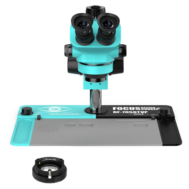 RF4 RF7050TVP 7-50X Synchronous Zoom Trinocular Stereo Microscope with Big Base