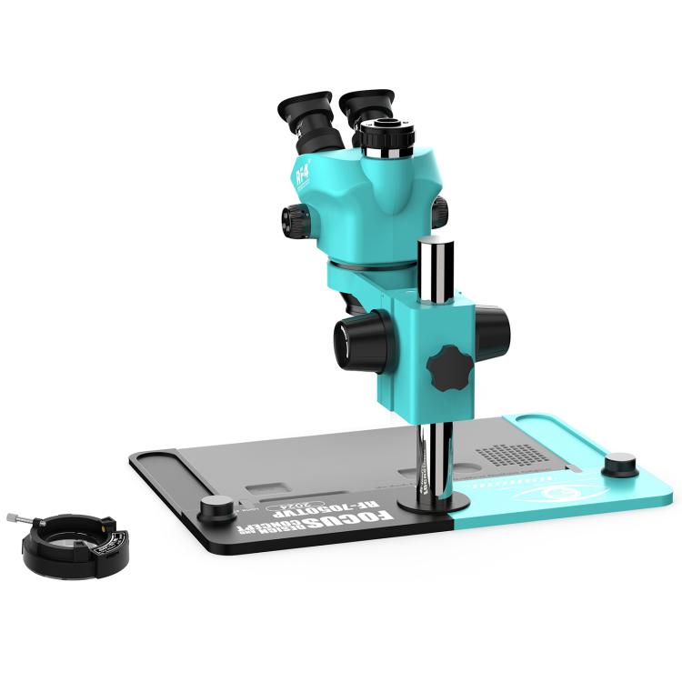 RF4 RF7050TVP 7-50X Synchronous Zoom Trinocular Stereo Microscope with Big Base