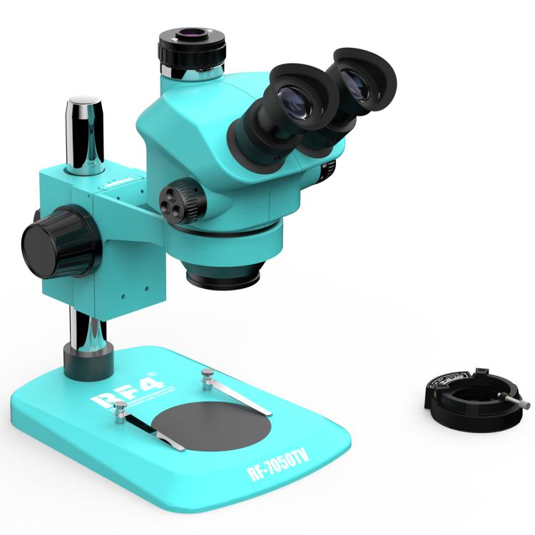 RF4 RF-7050TV Trinocular Microscope 7X-50X Continuous Zoom Synchronous Focusing Phone Repair Microscope