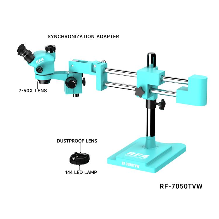 RF4 RF-7050TVW High-definition Binocular Stereo Continuous Zoom Industrial Microscope