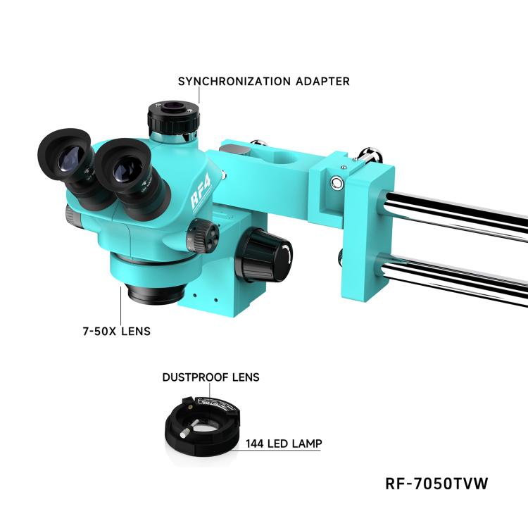 RF4 RF-7050TVW High-definition Binocular Stereo Continuous Zoom Industrial Microscope