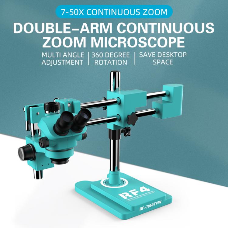 RF4 RF-7050TVW High-definition Binocular Stereo Continuous Zoom Industrial Microscope