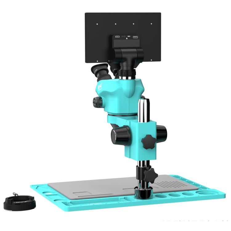 RF4 RF7050TVD2-YS010W 7-50X Synchronous Zoom Trinocular Microscope with 10-inch 1080P HD Monitor