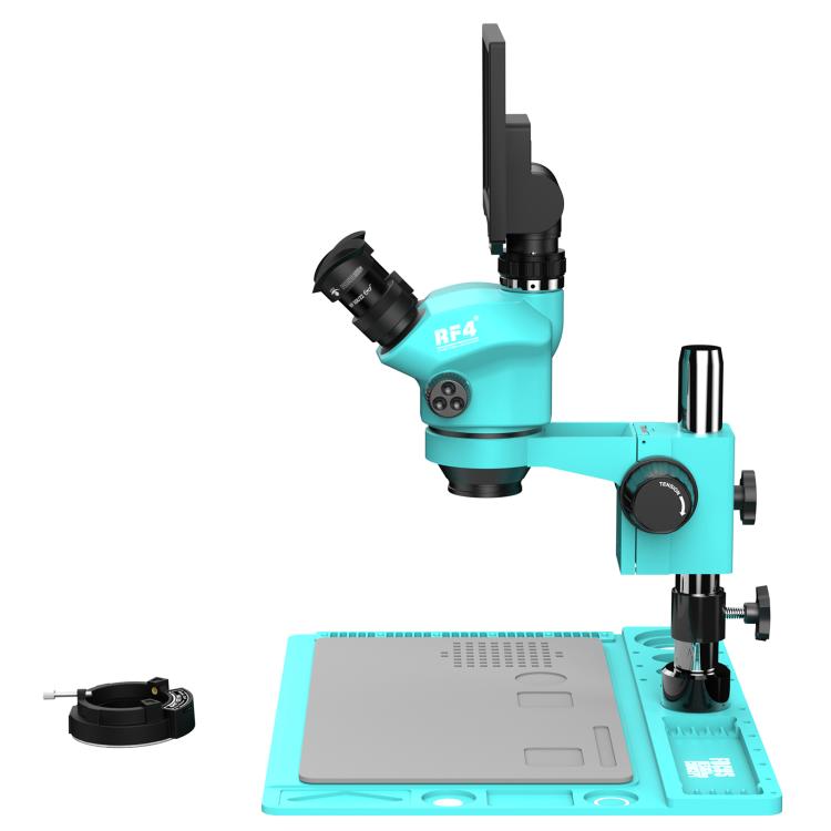 RF4 RF7050TVD2-YS010W 7-50X Synchronous Zoom Trinocular Microscope with 10-inch 1080P HD Monitor