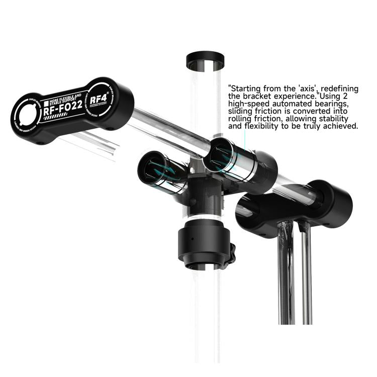 RF4 RF-FO22 360 Rotation Adjustable Universal Double Arm Microscope Bracket