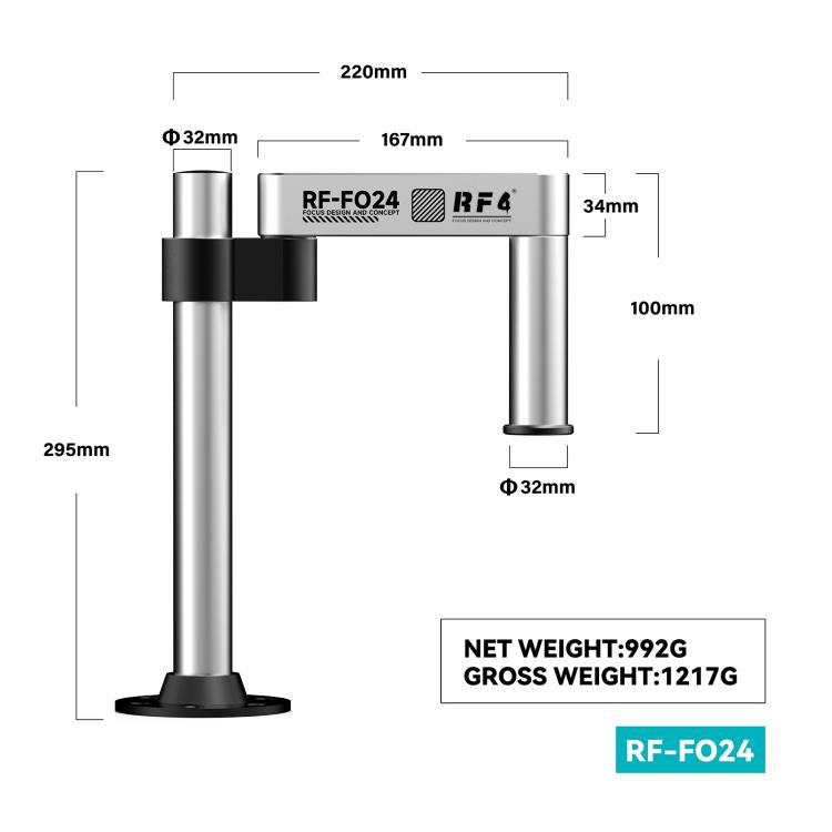 RF4 RF-FO24 360-Degree Rotating Lift Adjustable Microscope Swing Arm Stand