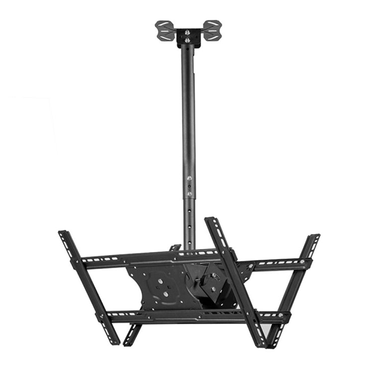 32-65 inch Universal Height & Angle Adjustable Double-sided TV Wall-mounted Ceiling Dual-use Bracket, Retractable Range: 0.5-1m