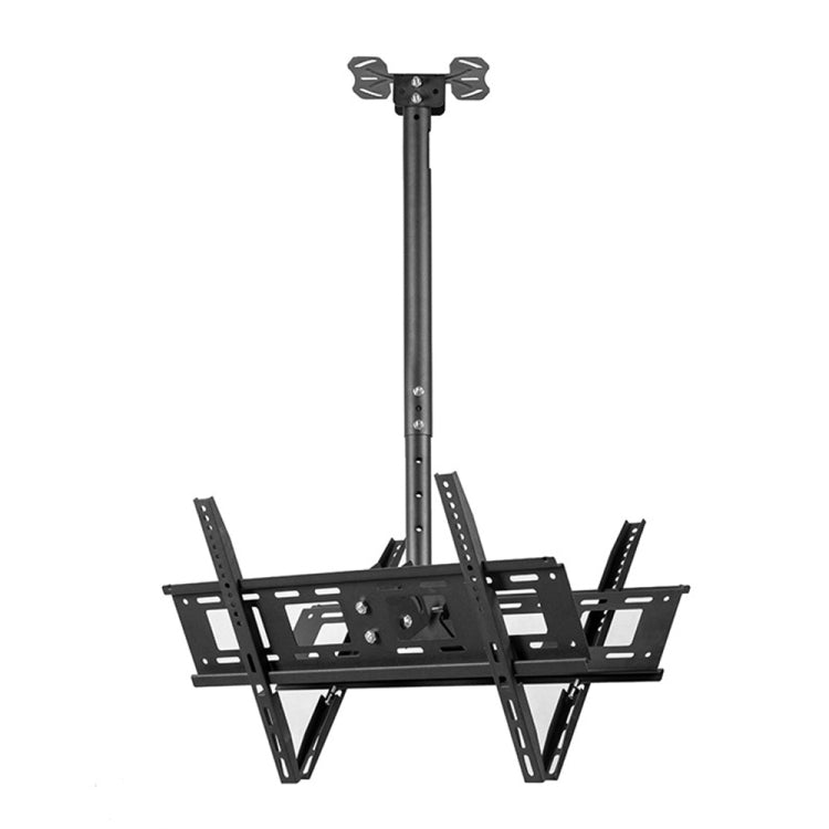 32-70 inch Universal Height & Angle Adjustable Double-sided TV Wall-mounted Ceiling Dual-use Bracket, Retractable Range: 0.5-1m