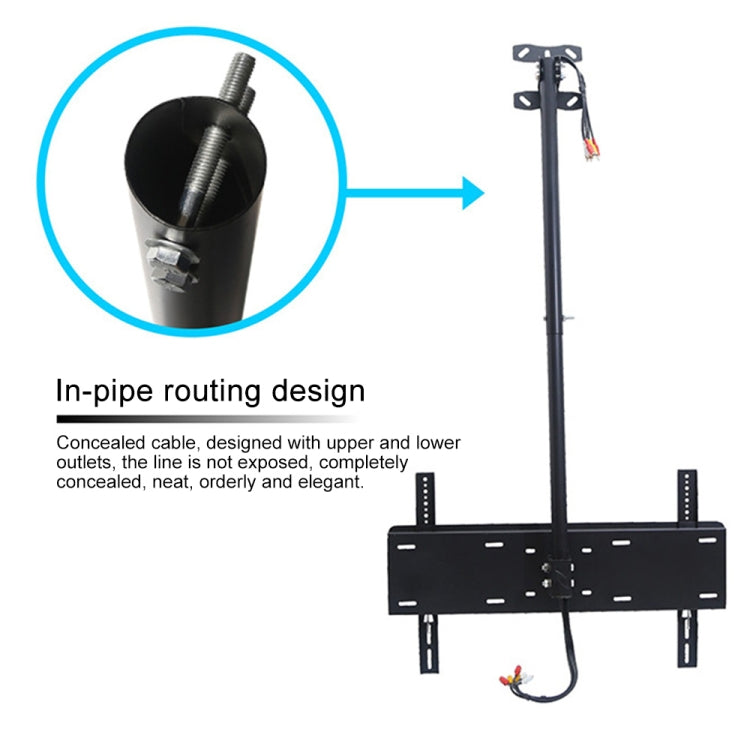 32-65 inch Universal Height & Angle Adjustable LCD TV Wall-mounted Ceiling Dual-use Bracket, Retractable Length: 1m