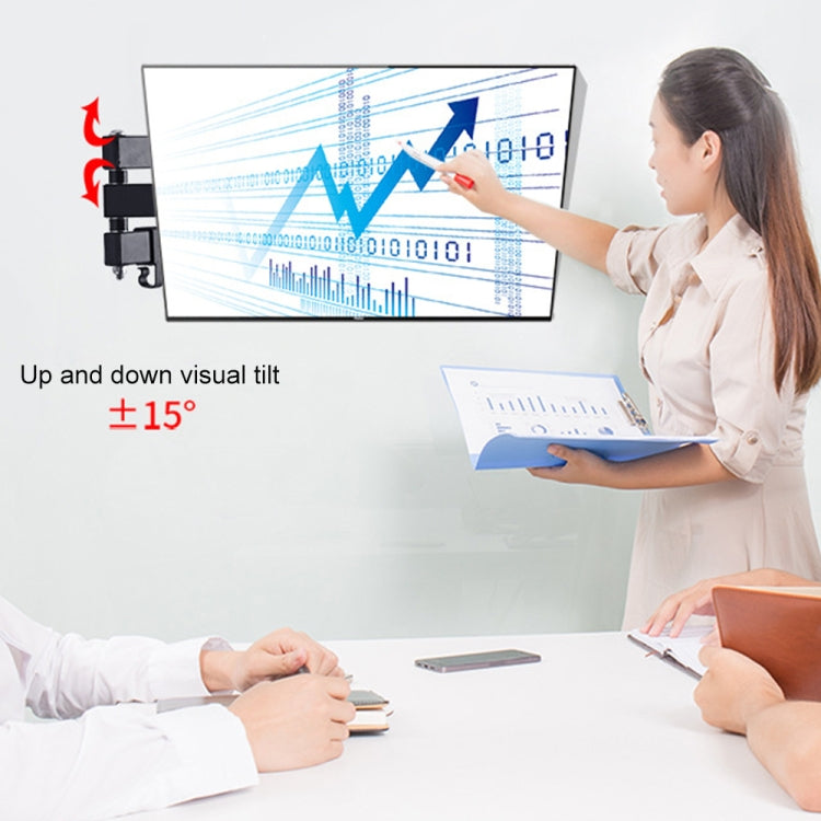 14-24 inch Universal Rotatable Retractable Computer Monitor Two Arms Wall Mount Bracket