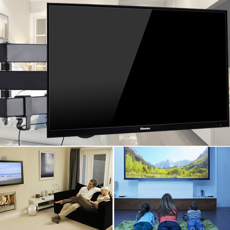 14-24 inch Universal Rotatable Retractable Computer Monitor Two Arms Wall Mount Bracket