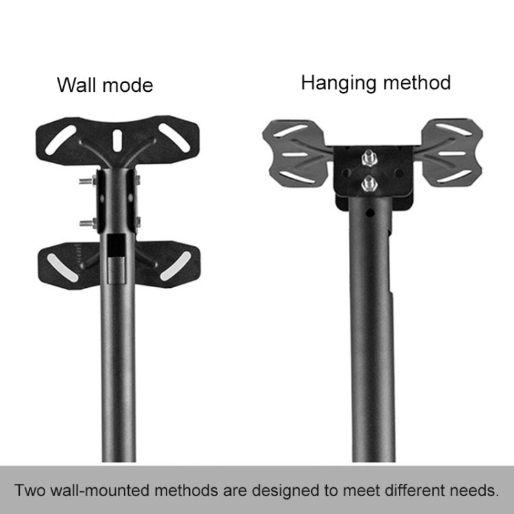 14-42 inch Universal Height & Angle Adjustable Single Screen TV Wall-mounted Ceiling Dual-use Bracket, Retractable Range: 0.5-3m